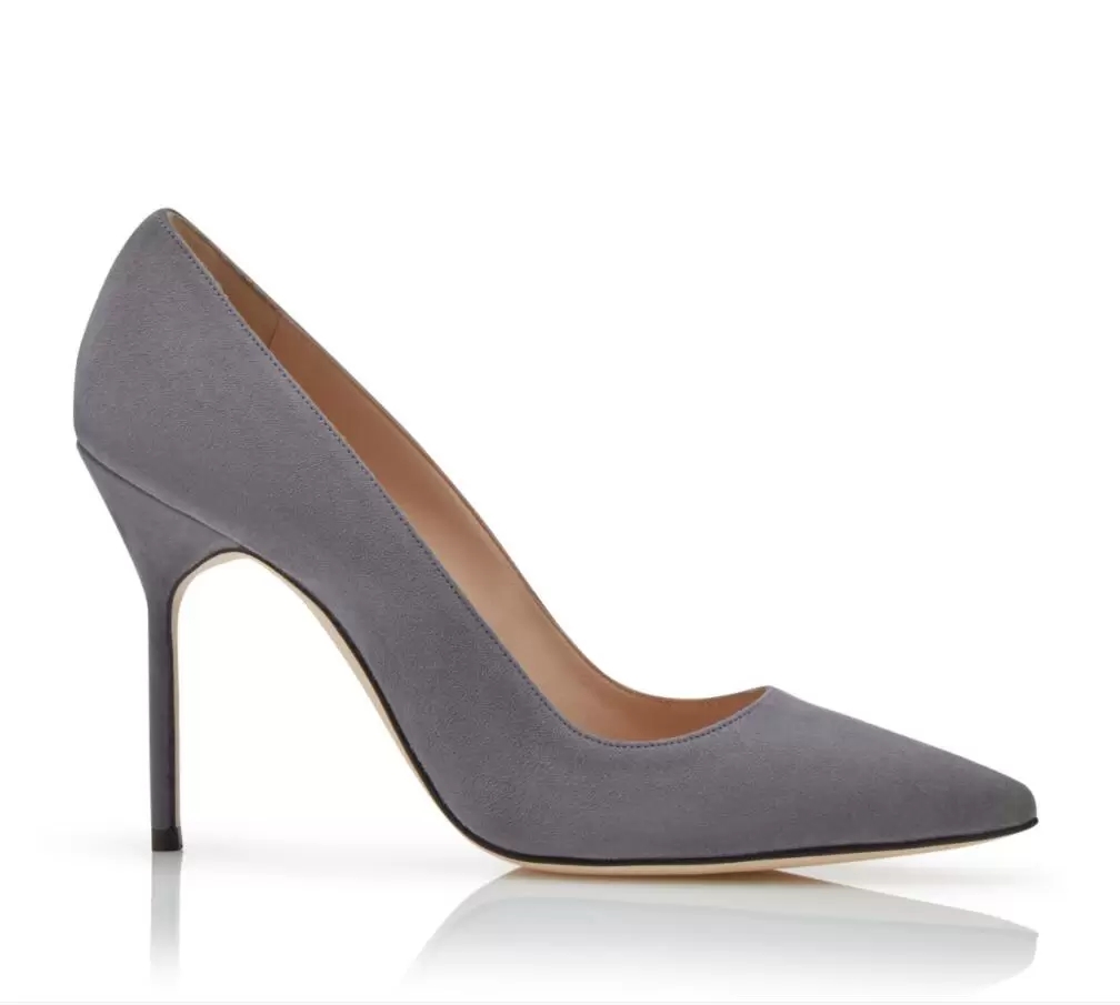 Lady's Brands Woman heel pump luxury designer sandal shoes blahniks BB105mm Satin grey sude Pumps Heels Pointed toe dress high heels 35-42 with box
Lady's Brands Woman heel pump luxury designer sandal shoes blahniks BB105mm Satin grey sude Pumps Heels Pointed toe dress high heels 35-42 with box