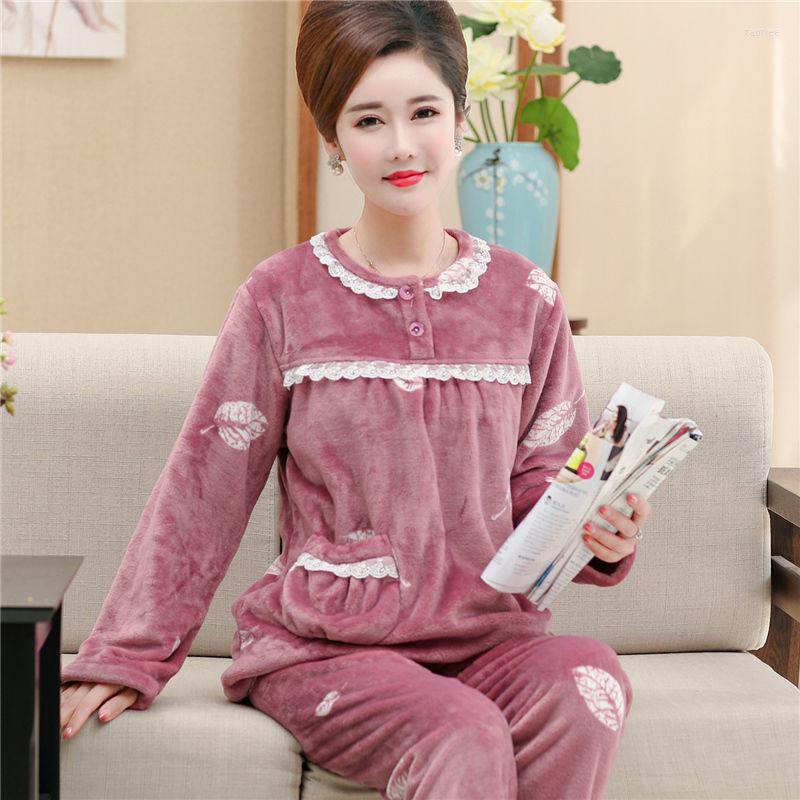Women's Sleepwear Winter Warm Women Pajamas Set Flannel Pyjamas Sets Thick Long Sleeves Pijama Homewear Y342, 13
Women's Sleepwear Winter Warm Women Pajamas Set Flannel Pyjamas Sets Thick Long Sleeves Pijama Homewear Y342, 13