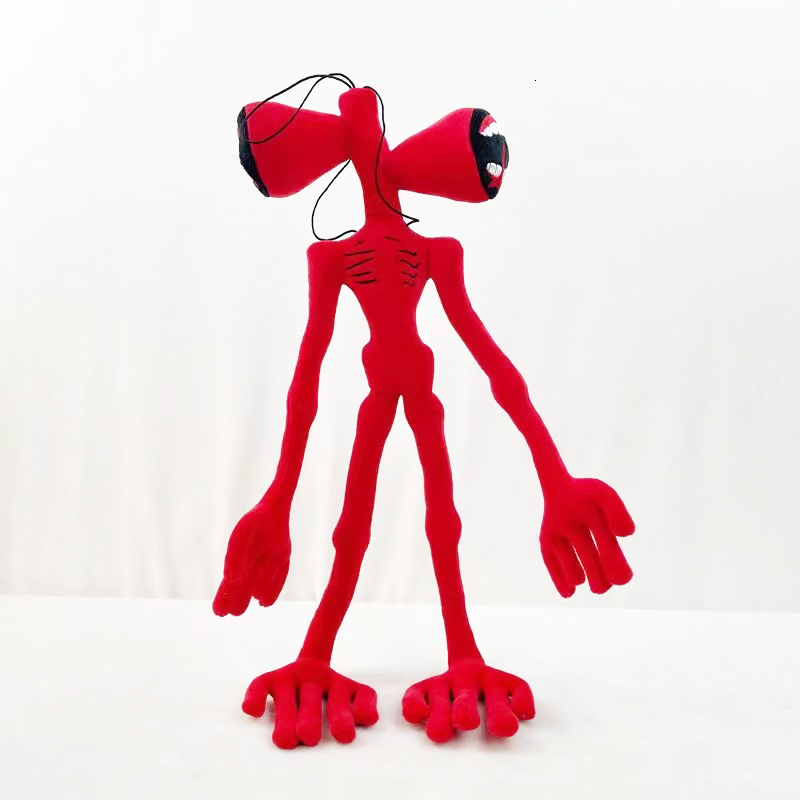Plush Dolls 55CM Bendable Siren Head Plush Toys Office Decoration Standing Siren Head Stuffed Toy Desktop Ornaments Plushie Dolls 230225