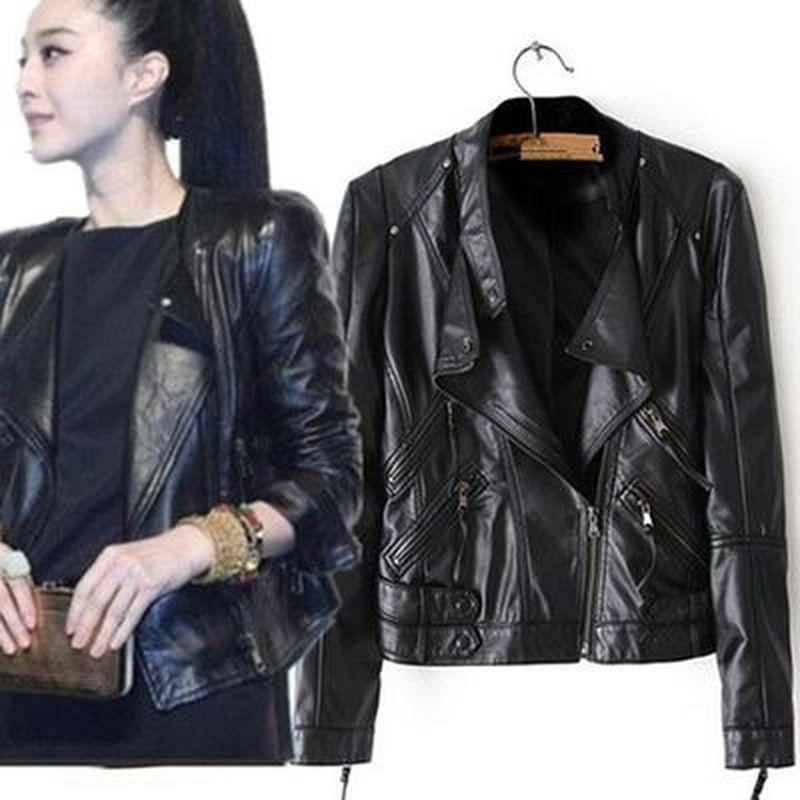 Women' Leather & Faux Jacket Female Jackets Coat Slim Biker Motorcycle Soft Zipper Girl Jaquetas De Couro Feminina ClothingWome, Ordinary style
Women' Leather & Faux Jacket Female Jackets Coat Slim Biker Motorcycle Soft Zipper Girl Jaquetas De Couro Feminina ClothingWome, Ordinary style