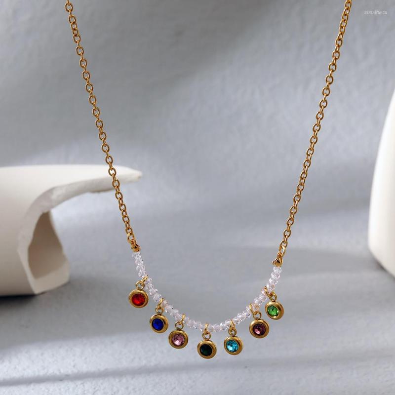 Pendant Necklaces 18K Real Gold Plated Waterproof And Fade Resistant Stainless Steel Women's Necklace Fashion Simple Cubic Zirconia
Pendant Necklaces 18K Real Gold Plated Waterproof And Fade Resistant Stainless Steel Women's Necklace Fashion Simple Cubic Zirconia
