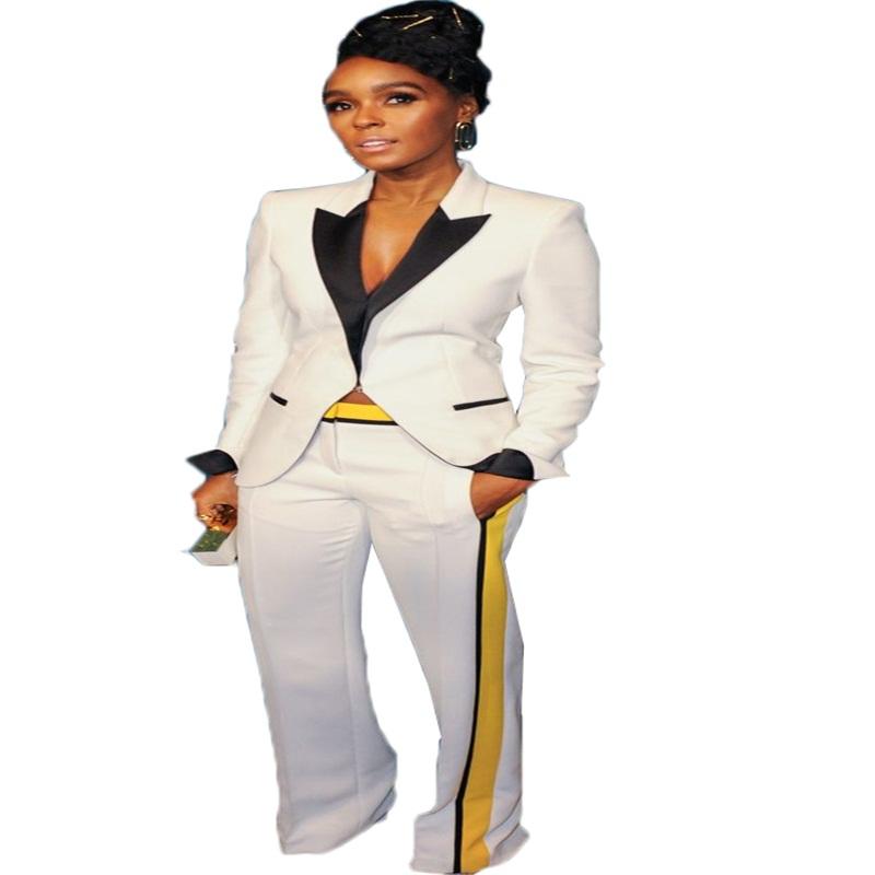 Women's Two Piece Pants Modern Women Suits 2 Pieces Black And White For Girl Small Lapel Button Formal Party Custom MadeWomen's
Women's Two Piece Pants Modern Women Suits 2 Pieces Black And White For Girl Small Lapel Button Formal Party Custom MadeWomen's