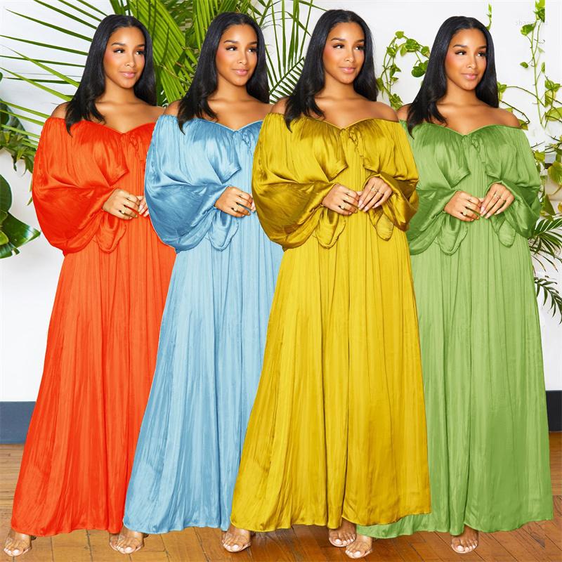 Casual Dresses Ladies Solid Color Lantern Bat Sleeve Wide V-neck Drape Sense A-line Dress Spring Home Elegant, Blue
Casual Dresses Ladies Solid Color Lantern Bat Sleeve Wide V-neck Drape Sense A-line Dress Spring Home Elegant, Blue