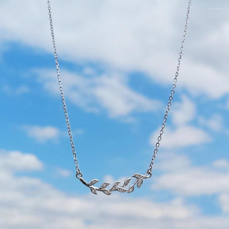 Pendant Necklaces Olive Branch Leaves Clavicle Chain Simple Fresh Silver Color Temperament Personality Fashion Female Necklace SNE081
Pendant Necklaces Olive Branch Leaves Clavicle Chain Simple Fresh Silver Color Temperament Personality Fashion Female Necklace SNE081