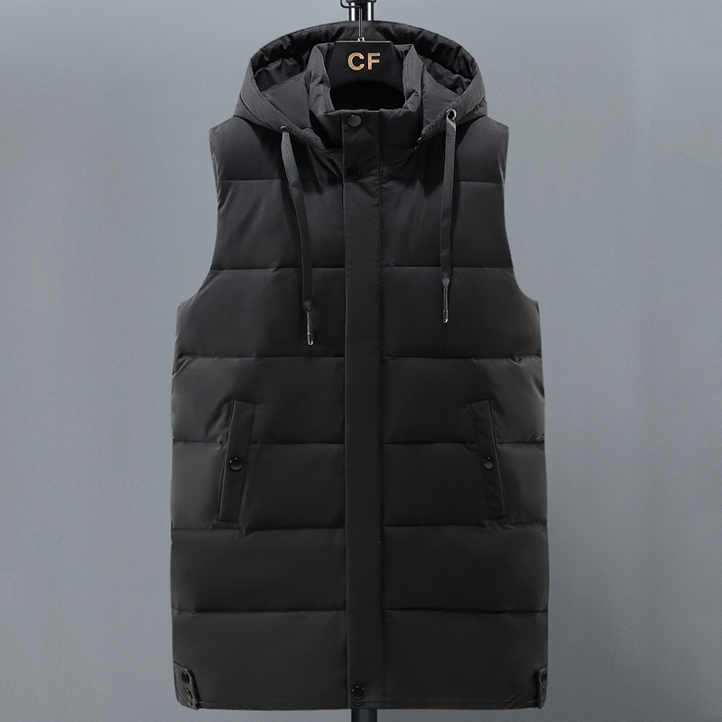 Men s Vests Winter Black Sleeveless Jacket 2023 Casual Warm Thick Long Hooded Zipper Cotton Padded Waistcoat High Quality 230225
Men s Vests Winter Black Sleeveless Jacket 2023 Casual Warm Thick Long Hooded Zipper Cotton Padded Waistcoat High Quality 230225