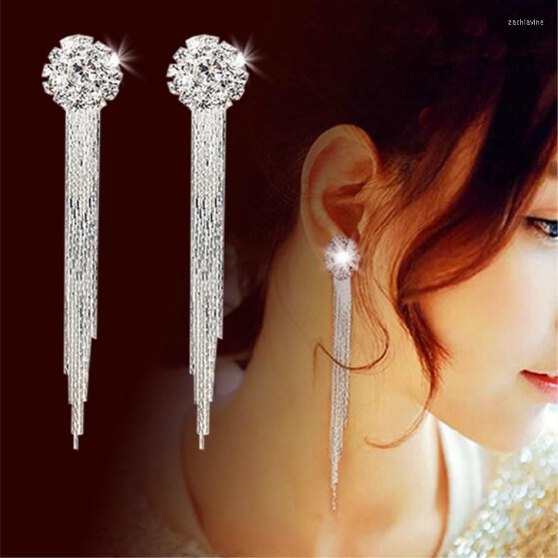 Dangle Earrings Korean Fashion Jewelry Personality Temperament Crystal Tassel Bridal For Women Long Oorbellen
Dangle Earrings Korean Fashion Jewelry Personality Temperament Crystal Tassel Bridal For Women Long Oorbellen