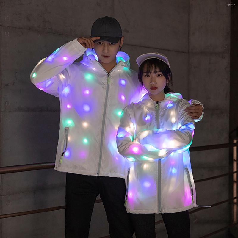 Men's Jackets Men Women Hooded Coat Luminous Led Colorful Glowing Jacket Long Sleeve Party Autumn Windbreaker Men's Clothing, White
Men's Jackets Men Women Hooded Coat Luminous Led Colorful Glowing Jacket Long Sleeve Party Autumn Windbreaker Men's Clothing, White