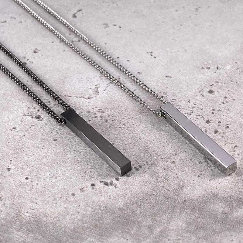 Pendant Necklaces Arrivals Three-dimensional Rectangle Cuboid Hip Hop Stainless Steel Strip Simple Square Column Men Women Jewelry
Pendant Necklaces Arrivals Three-dimensional Rectangle Cuboid Hip Hop Stainless Steel Strip Simple Square Column Men Women Jewelry