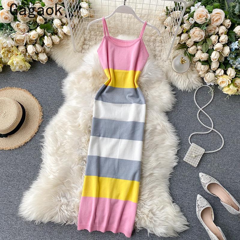 Casual Dresses Gagaok Fashion Women Sweet Sheath Knitted Cami Dress 2023 Summer Square Collar Striped Midi Slim Stretch Vestidos, Green
Casual Dresses Gagaok Fashion Women Sweet Sheath Knitted Cami Dress 2023 Summer Square Collar Striped Midi Slim Stretch Vestidos, Green