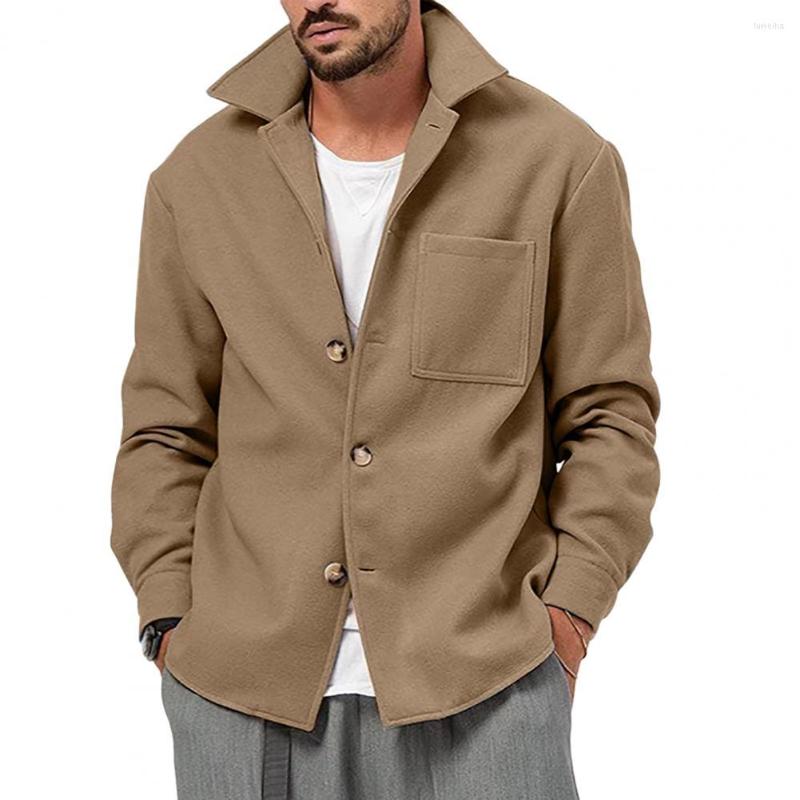 Men's Jackets Men Coat Long Sleeves Turn-down Collar Loose Fit Single-breasted Pocket Design Solid Male Casual Overcoat Winter Jacket For, Black
Men's Jackets Men Coat Long Sleeves Turn-down Collar Loose Fit Single-breasted Pocket Design Solid Male Casual Overcoat Winter Jacket For, Black