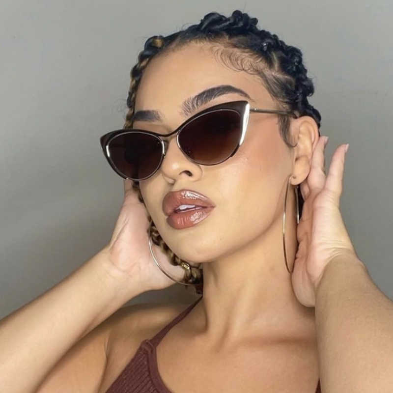 Sunglasses Women Fashion Cat Eye Sunglasses 2022 New Steel Skin Metal Frame Sunglasses UV400 G230225
Sunglasses Women Fashion Cat Eye Sunglasses 2022 New Steel Skin Metal Frame Sunglasses UV400 G230225