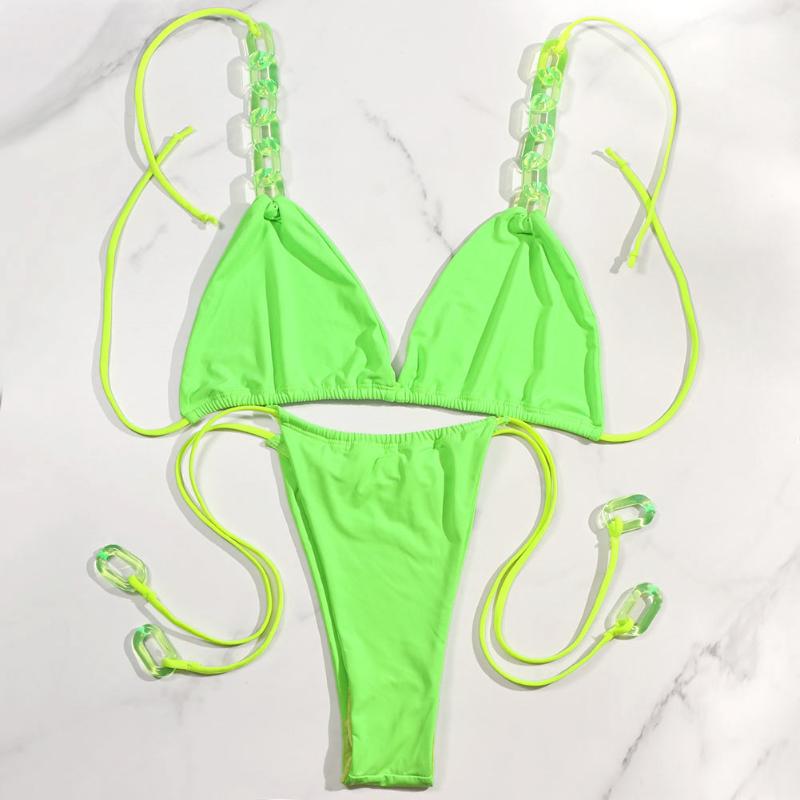 Women's Swimwear Sexy Neon Bikini Bandage For Women Fashion Pure Color Soft Smooth Swimsuit Set Bathing Suit Halter Beachwear, Bn
Women's Swimwear Sexy Neon Bikini Bandage For Women Fashion Pure Color Soft Smooth Swimsuit Set Bathing Suit Halter Beachwear, Bn