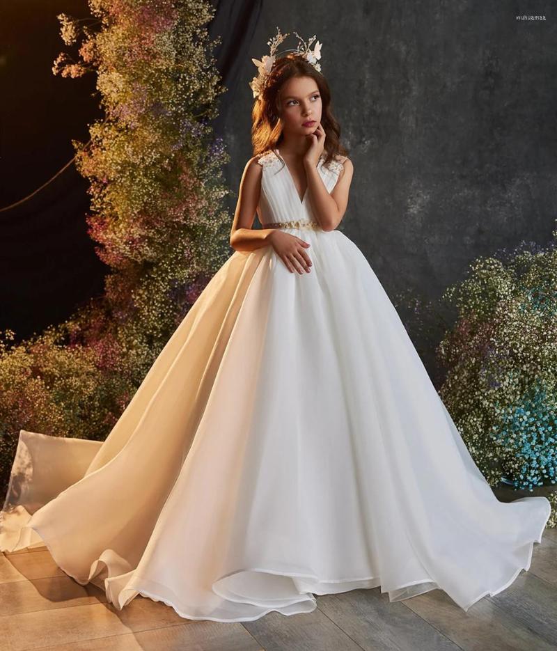 Girl Dresses Ivory White Ball Gown Flower Dress Wedding Kid V Neck Pearls Organza Elegant Princess First Communion
Girl Dresses Ivory White Ball Gown Flower Dress Wedding Kid V Neck Pearls Organza Elegant Princess First Communion