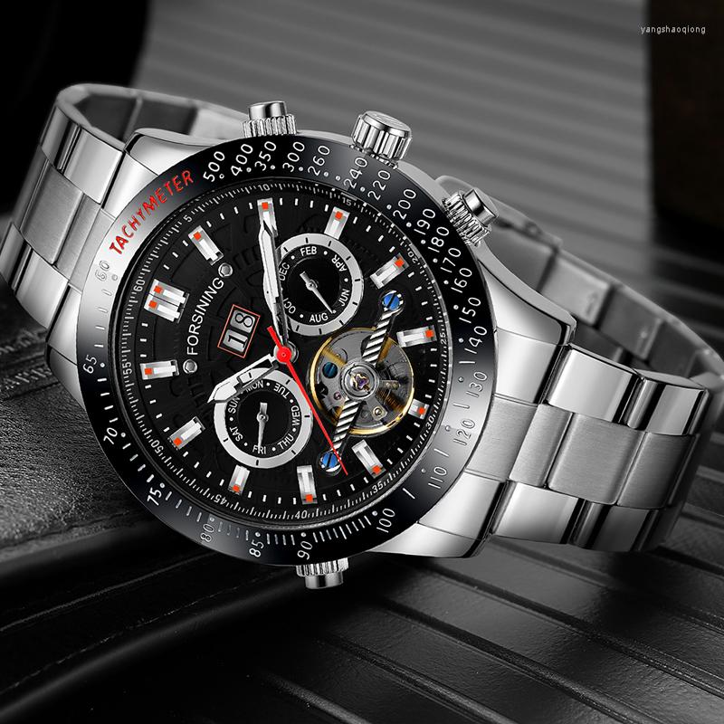 Wristwatches Silver Stainless Steel Band Flying Tourbillion Mens Automatic Mechanical Watches Luxury Top Brand Male Wristwatch 1583 Relogios, Blue
Wristwatches Silver Stainless Steel Band Flying Tourbillion Mens Automatic Mechanical Watches Luxury Top Brand Male Wristwatch 1583 Relogios, Blue