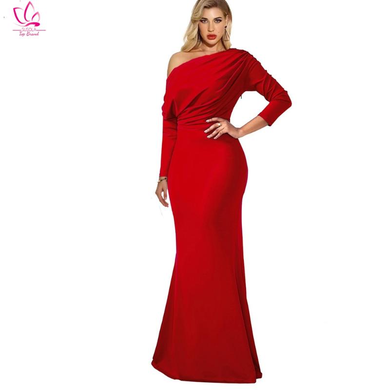 Casual Dresses Women Shoulder Slim Folds Long Dress Elegant Evening Party Floor Length Vestido De Festa, Black
Casual Dresses Women Shoulder Slim Folds Long Dress Elegant Evening Party Floor Length Vestido De Festa, Black