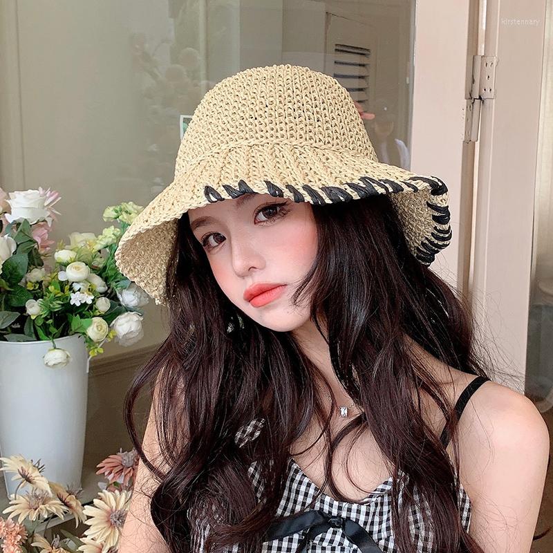 Berets Ladies Straw Hat Summer Hand-woven Sun Hats Seaside Beach French Fashion Big Eaves Sunshade Fisherman Cap, Hbcm165-ka qi
Berets Ladies Straw Hat Summer Hand-woven Sun Hats Seaside Beach French Fashion Big Eaves Sunshade Fisherman Cap, Hbcm165-ka qi