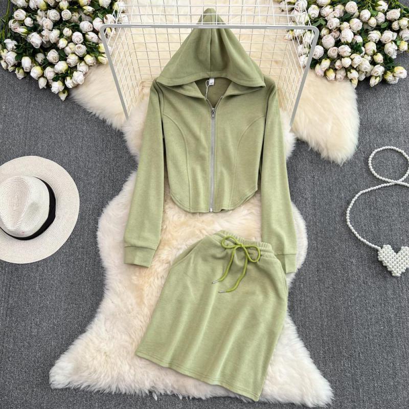 Work Dresses Long Sleeve Hooded Zipper Jacket High Waist Slim Hip Skirt Fashion Women Two Piece Set 2023 Spring Casual Female Outfits
Work Dresses Long Sleeve Hooded Zipper Jacket High Waist Slim Hip Skirt Fashion Women Two Piece Set 2023 Spring Casual Female Outfits