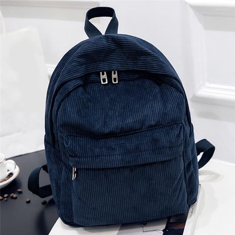 School Bags Style Soft Fabric Backpack Female Corduroy For Teenage Girls Striped Women Velvet Screen, Blue
School Bags Style Soft Fabric Backpack Female Corduroy For Teenage Girls Striped Women Velvet Screen, Blue