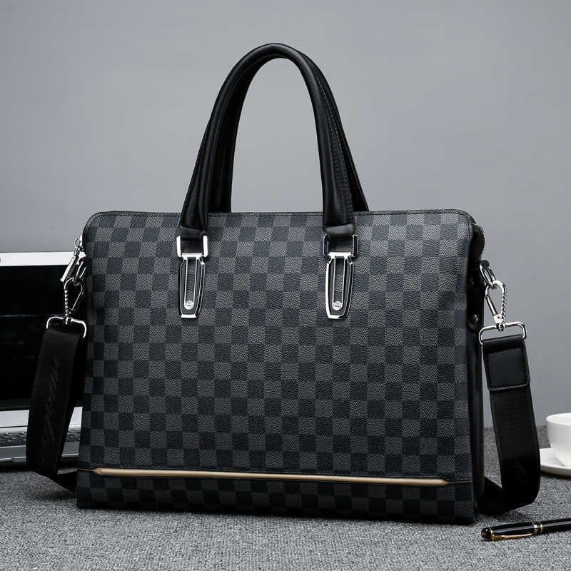 Men's handbag Casual briefcase no logo Men's business bag Computer bag Fashion check men's bag One shoulder messenger bag, Vertical black
Men's handbag Casual briefcase no logo Men's business bag Computer bag Fashion check men's bag One shoulder messenger bag, Vertical black