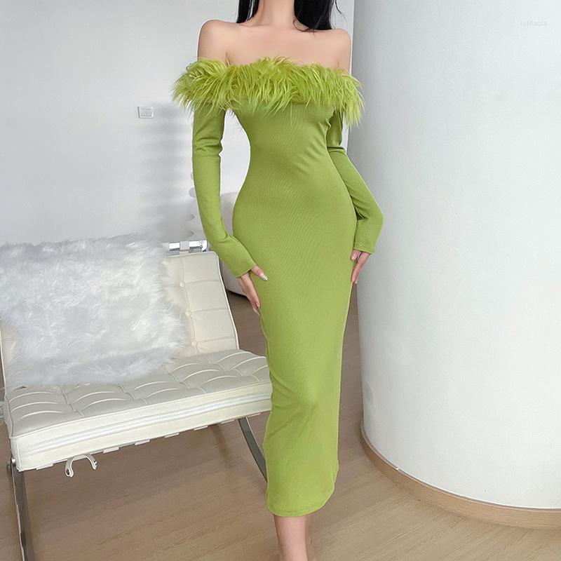 Casual Dresses Hirigin Evening Party Bodycon Women Plush Decor Off Shoulder Long Sleeve Backless Slim Stretch Dress Club Streetwear, Black
Casual Dresses Hirigin Evening Party Bodycon Women Plush Decor Off Shoulder Long Sleeve Backless Slim Stretch Dress Club Streetwear, Black