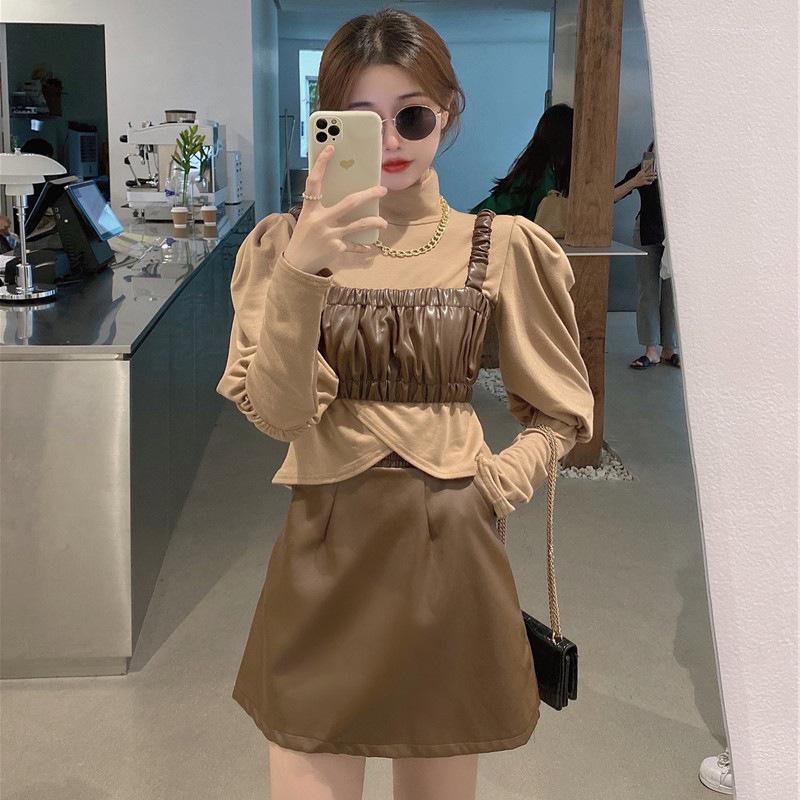 Skirts Fashion Women' Leather Clothing 2023 Autumn And Spring Vest Shorts Bottoming Shirt Fried Street Three-piece Suit
Skirts Fashion Women' Leather Clothing 2023 Autumn And Spring Vest Shorts Bottoming Shirt Fried Street Three-piece Suit