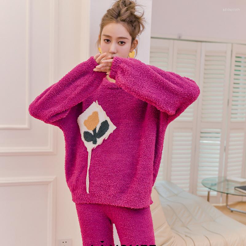 Women's Sleepwear Home Clothes Female Pajamas Winter Warm Velvet Flowers Pyjamas Soft Woman Girl Pajama Set 3 Color 42kg-70kg, Blue
Women's Sleepwear Home Clothes Female Pajamas Winter Warm Velvet Flowers Pyjamas Soft Woman Girl Pajama Set 3 Color 42kg-70kg, Blue