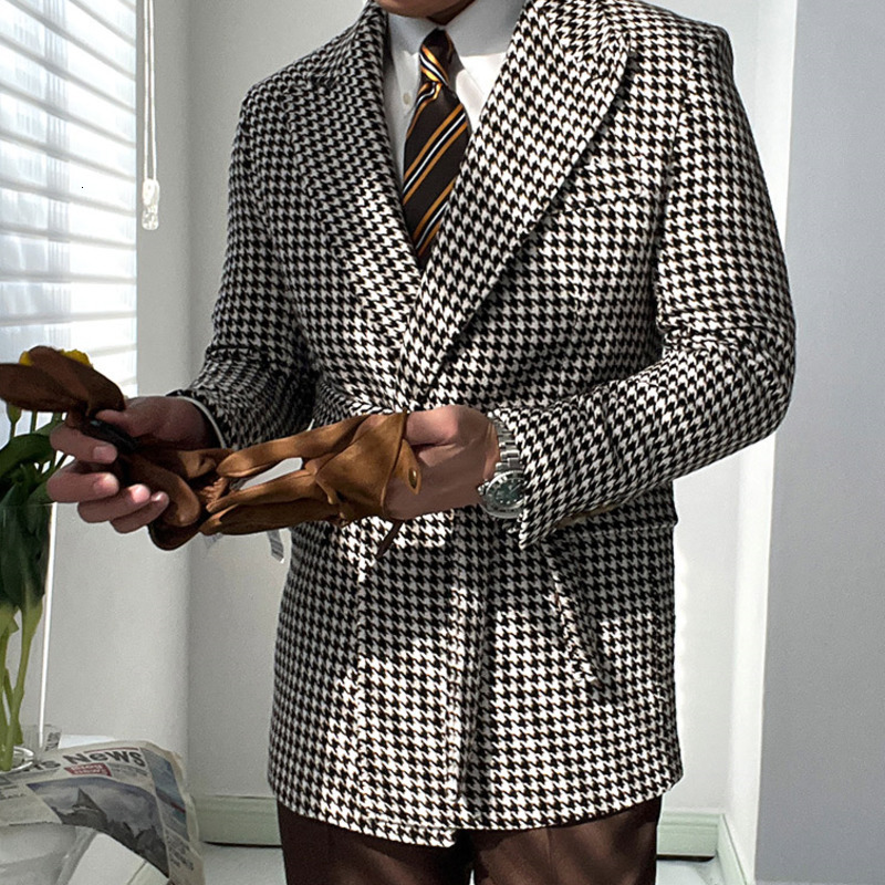 Men's Wool Blends Houndstooth Woolen Blen Dplaid Retro Blazer Hombre Casual Coat Slim Long Sleeve Belt Suit Blazers Chaqueta Invierno 230225, Multi
Men's Wool Blends Houndstooth Woolen Blen Dplaid Retro Blazer Hombre Casual Coat Slim Long Sleeve Belt Suit Blazers Chaqueta Invierno 230225, Multi