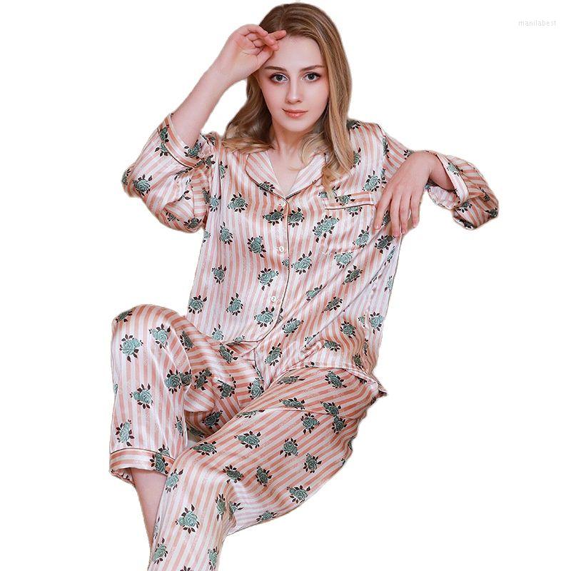 Women's Sleepwear T77166 Fashion Heavy Silk Pajamas Women Age Season Two Big Yards Leisurewear Suit Long Sleeve Home Clothing, Beige
Women's Sleepwear T77166 Fashion Heavy Silk Pajamas Women Age Season Two Big Yards Leisurewear Suit Long Sleeve Home Clothing, Beige