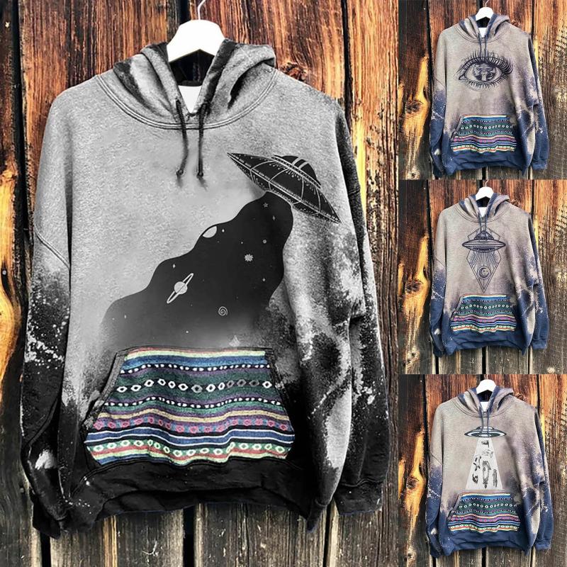 Women' Hoodies & Sweatshirts Fashion UFO Alien Pattern Women Pullover Casual Aesthetic Hooded Long Sleeve Winter Fall Sudadera Mujer A40
Women' Hoodies & Sweatshirts Fashion UFO Alien Pattern Women Pullover Casual Aesthetic Hooded Long Sleeve Winter Fall Sudadera Mujer A40