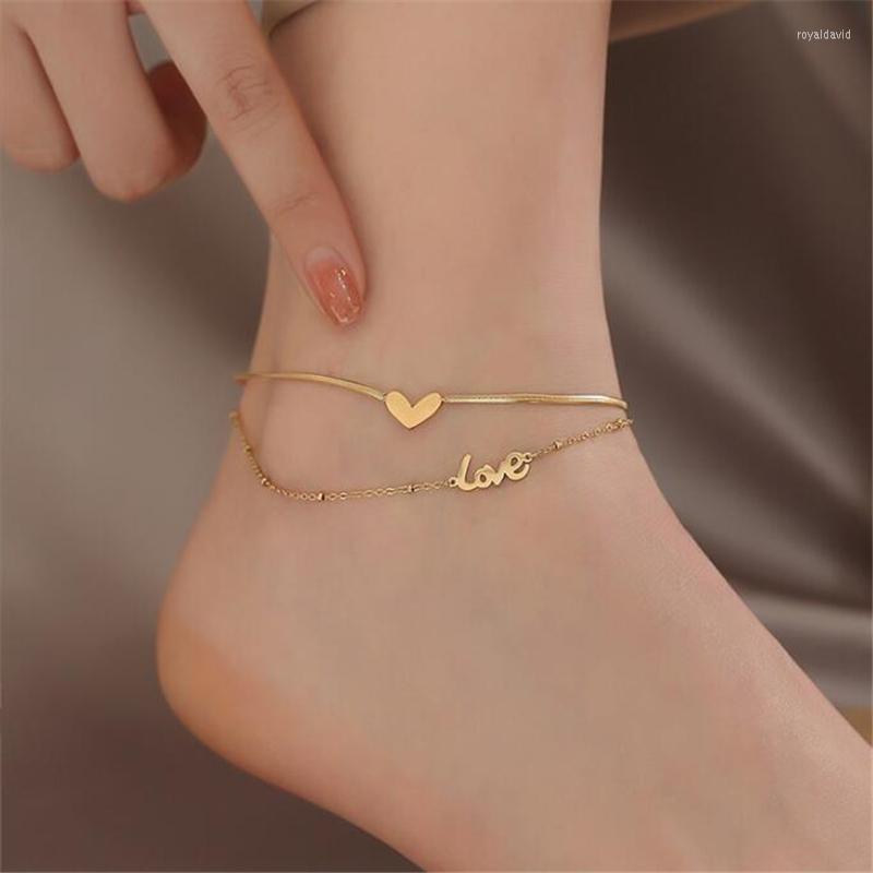 Anklets Gold Color Plated Double Layer Chain Heart Barefoot Crochet Sandals Anklet Bracelets For Women Leg Trendy Jewelry
Anklets Gold Color Plated Double Layer Chain Heart Barefoot Crochet Sandals Anklet Bracelets For Women Leg Trendy Jewelry