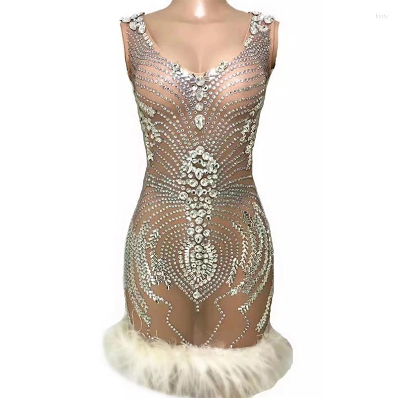Stage Wear Glisten Silver Rhinestones Feather Tail Nude Red Pink Black Mesh Dress Women Birthday Party Nightclub Pography Costume, Dress 4
Stage Wear Glisten Silver Rhinestones Feather Tail Nude Red Pink Black Mesh Dress Women Birthday Party Nightclub Pography Costume, Dress 4