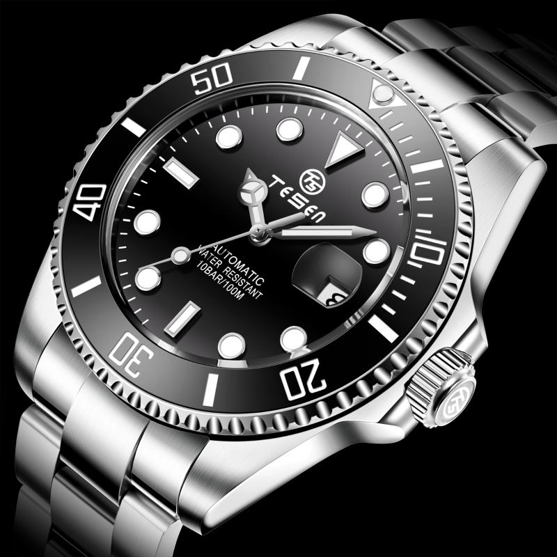 Wristwatches Design Men's Automatic Mechanical Watches 43mm Sapphire Stainless Steel Waterproof Watch Reloj Hombre, Between gold black
Wristwatches Design Men's Automatic Mechanical Watches 43mm Sapphire Stainless Steel Waterproof Watch Reloj Hombre, Between gold black