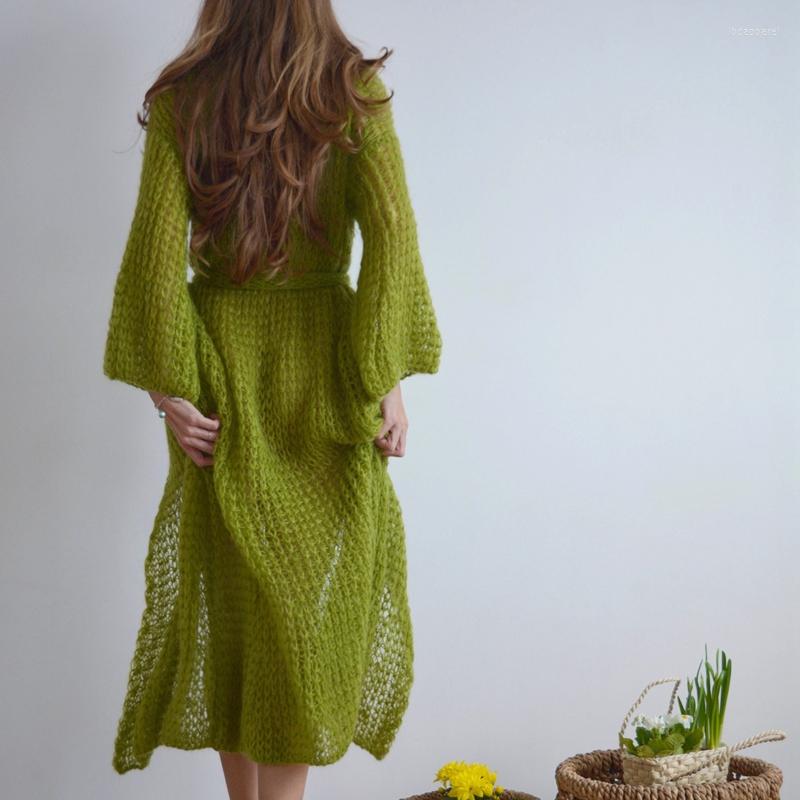 Casual Dresses Chic Women Knitted Long Dress Cover-Ups Autumn Sleeve High Waist Bandage Maxi Y2K Vintage Hollow Out Robe Clothes, Green
Casual Dresses Chic Women Knitted Long Dress Cover-Ups Autumn Sleeve High Waist Bandage Maxi Y2K Vintage Hollow Out Robe Clothes, Green