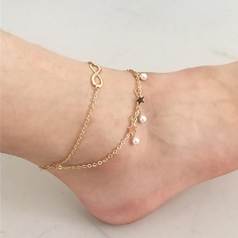 Anklets 2023 Elegant Simulated Pearl Double Layer Anklet With Star 8 Words Bohemian Ankle Bracelet Boho Foot Jewelry
Anklets 2023 Elegant Simulated Pearl Double Layer Anklet With Star 8 Words Bohemian Ankle Bracelet Boho Foot Jewelry