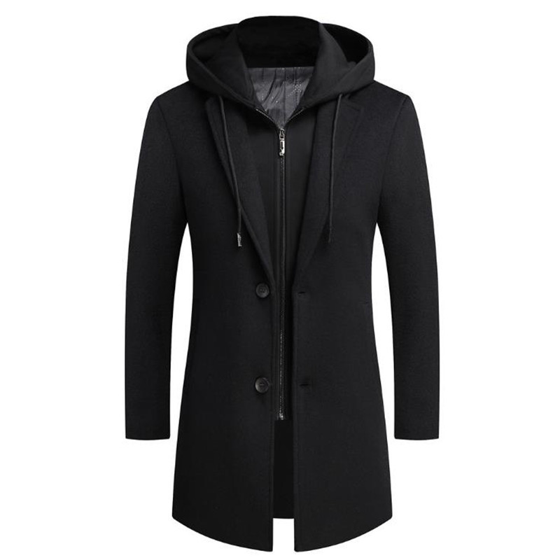Men' Wool Blends Autumn Winter Hooded Jacket Mens Long Windproof Coat Casual Thick Slim Male 230225, Gray
Men' Wool Blends Autumn Winter Hooded Jacket Mens Long Windproof Coat Casual Thick Slim Male 230225, Gray