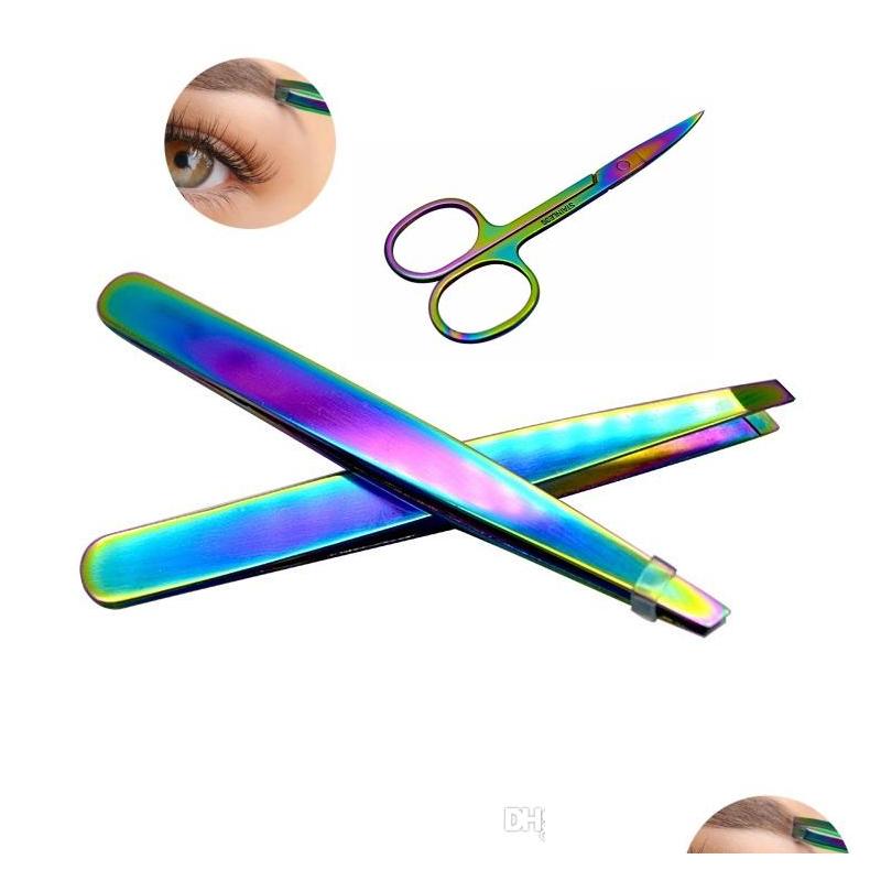 Eyebrow Tools Stencils Fashion Rainbow Color Stainless Steel Tweezer Mini Scissors Clip Antistatic Face Tool Drop Delivery Health Dhlyo
Eyebrow Tools Stencils Fashion Rainbow Color Stainless Steel Tweezer Mini Scissors Clip Antistatic Face Tool Drop Delivery Health Dhlyo