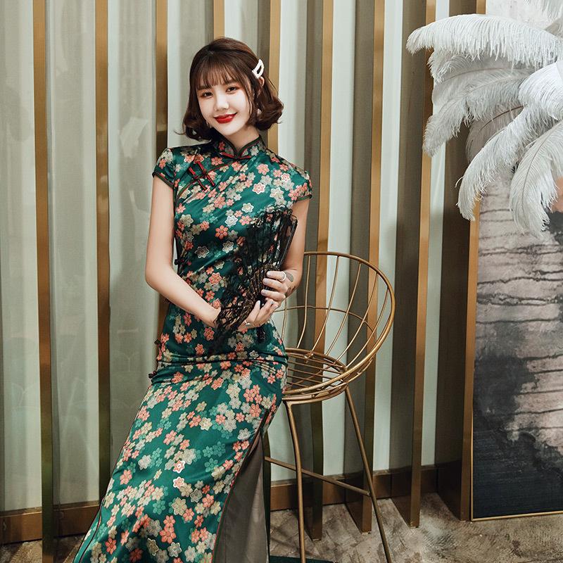 Ethnic Clothing Fashion Print Qipao Vintage Mandarin Collar Novelty Slim Short Sleeve Improved Cheongsam Vestidos Plus Size S-4XL
Ethnic Clothing Fashion Print Qipao Vintage Mandarin Collar Novelty Slim Short Sleeve Improved Cheongsam Vestidos Plus Size S-4XL