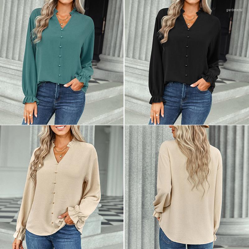 Women' Blouses Women' Long Sleeve V Neck Solid Tops Female Work Wear Casual Fashion Elegant Shirt Blusas Mujer Spring Autumn Style, Black
Women' Blouses Women' Long Sleeve V Neck Solid Tops Female Work Wear Casual Fashion Elegant Shirt Blusas Mujer Spring Autumn Style, Black