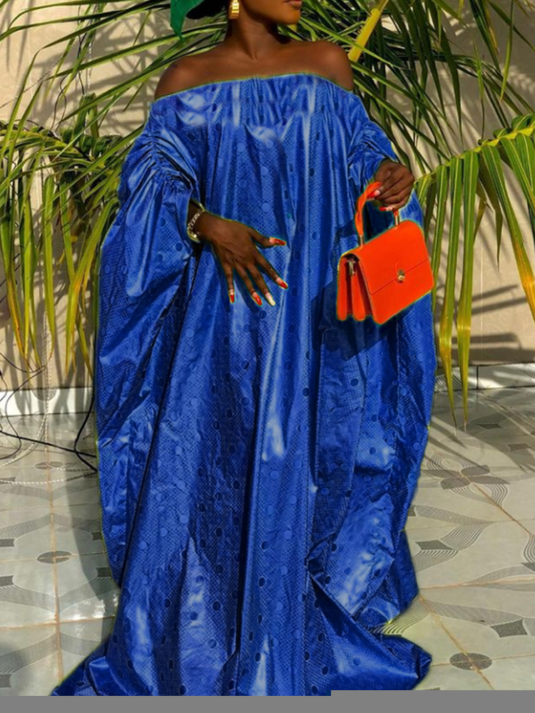 Ethnic Riche Bazin Long Dresses: Colorful Ankara Dresses For Nigeria Wedding B4