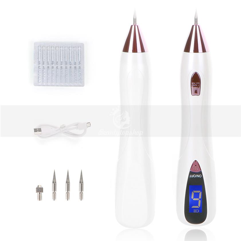 Laser Plasma Pen Face Skin Dark Spot Remover Mole Tattoo Removal Machine Facial Freckle Tag Wart Removal with needles225U