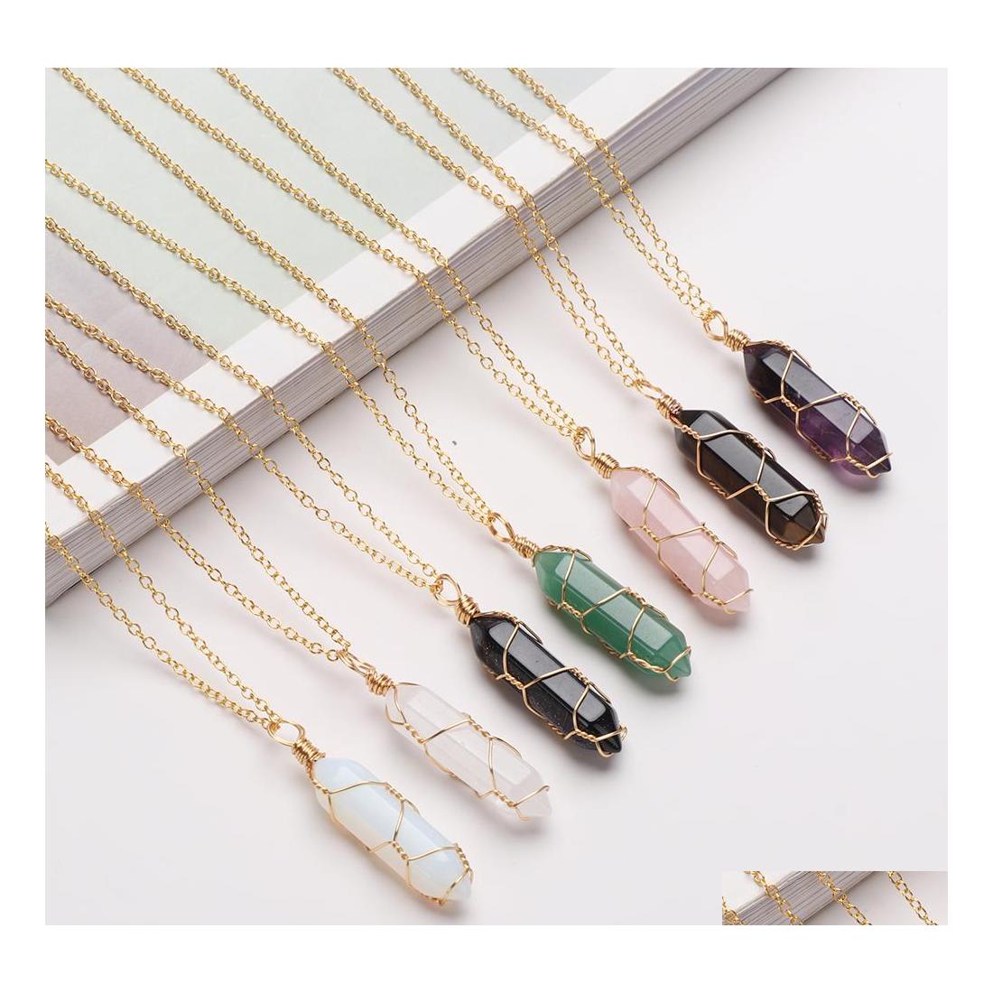 car dvr Pendant Necklaces Hexagonal Cylindrical Crystal Necklace Natural Stone Wire Wrap For Women Men Jewelry Drop Delivery Pendants Dh1Rz
car dvr Pendant Necklaces Hexagonal Cylindrical Crystal Necklace Natural Stone Wire Wrap For Women Men Jewelry Drop Delivery Pendants Dh1Rz