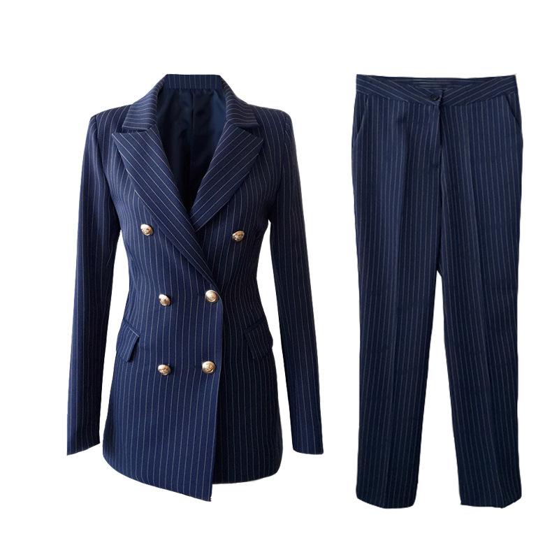 Women' Suits & Blazers Work Pant For Women Overalls Formal Office Lady OL Striped Suit Pencil Pants Two-piece Blazer Set, Royal blue
Women' Suits & Blazers Work Pant For Women Overalls Formal Office Lady OL Striped Suit Pencil Pants Two-piece Blazer Set, Royal blue