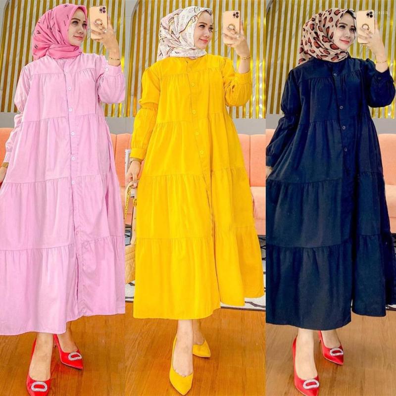 Ethnic Clothing Muslim Women Loose Casual Long Dress Islamic Turkey Solid Color Abaya Sleeve Kaftan Arabic Maxi Robe Ramadan
Ethnic Clothing Muslim Women Loose Casual Long Dress Islamic Turkey Solid Color Abaya Sleeve Kaftan Arabic Maxi Robe Ramadan