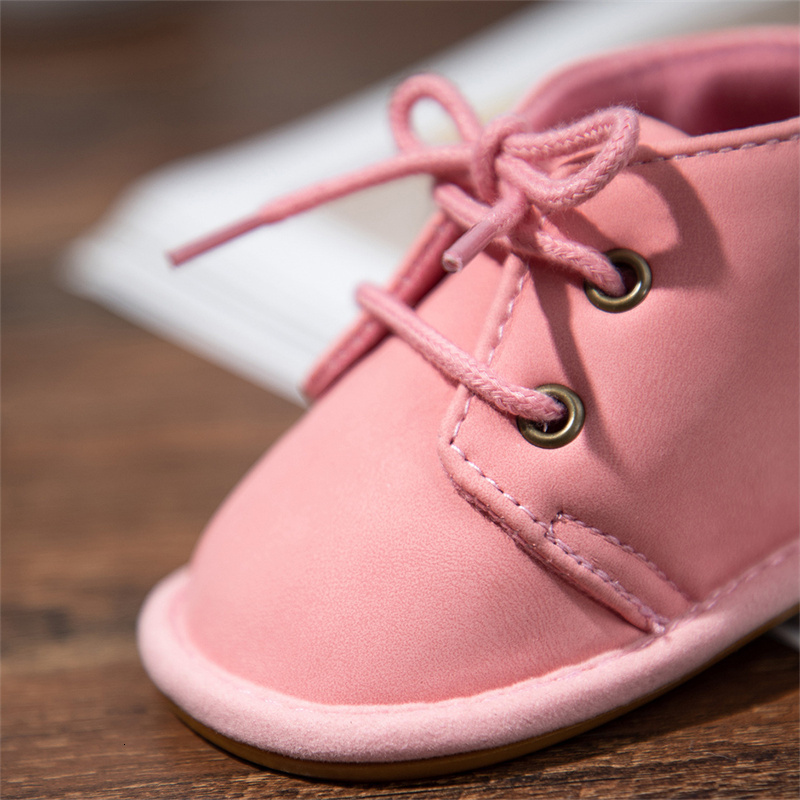 First Walkers Autumn Toddler Infant Shoes Fashion Lace-up Soft Rubber Sole Cotton Non-slip Casual Baby Shoes for Boy Girl Ankle Boots Walkers 230227