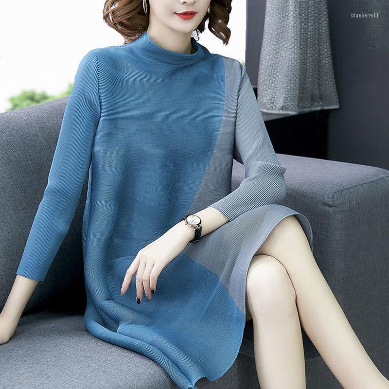 Casual Dresses Skirt Female 2023 Ladies Spring Pleated Loose Dress Temperament Fashion Warm Soft Long Sleeve Half High Collar, Blue
Casual Dresses Skirt Female 2023 Ladies Spring Pleated Loose Dress Temperament Fashion Warm Soft Long Sleeve Half High Collar, Blue