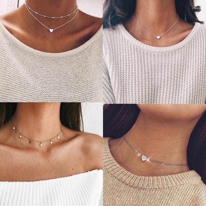 Choker Round Coin Crystal Moon Heart Necklace Women Necklaces Clavicle Pendant Collier Chain Collares Female Jewelry
Choker Round Coin Crystal Moon Heart Necklace Women Necklaces Clavicle Pendant Collier Chain Collares Female Jewelry