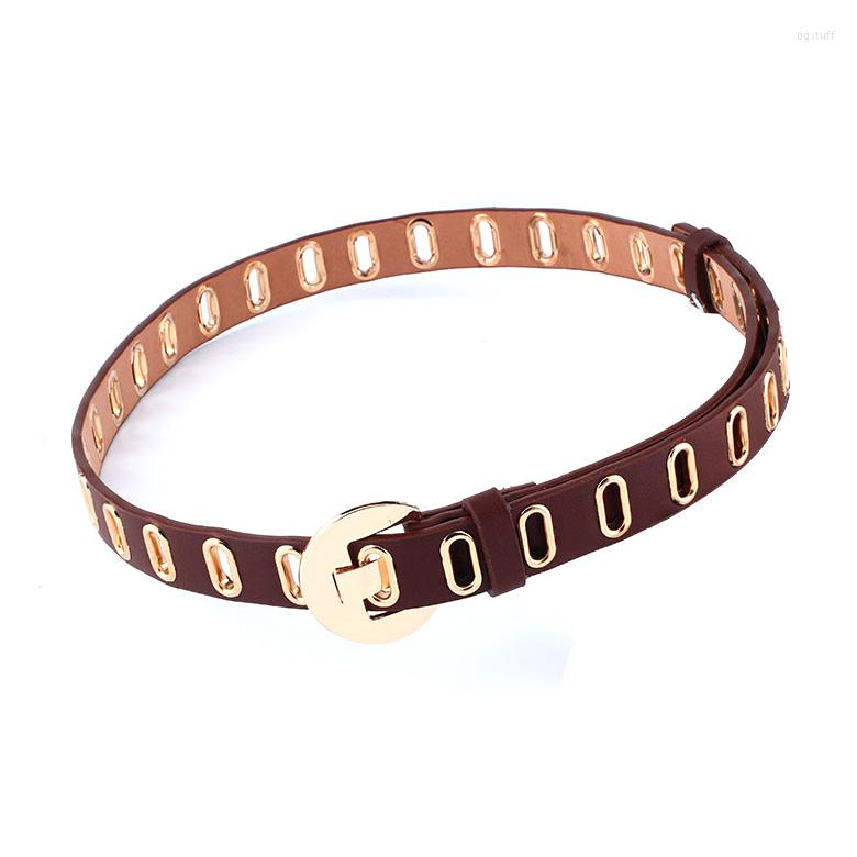 Belts Women Fashion Hollow Eyelet Pin Buckle Belt Casual Wild Leather Waistband For Jeans Trousers Pants Corset Dress Accessories, Black
Belts Women Fashion Hollow Eyelet Pin Buckle Belt Casual Wild Leather Waistband For Jeans Trousers Pants Corset Dress Accessories, Black