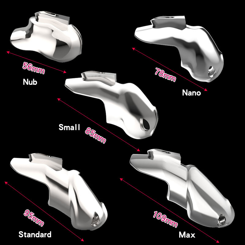 Cockrings 316 Stainless Steel Metal HT-V5 Click Lock Padlock Male Chastity Device Cock Cage Penis Ring Bondage Belt Fetish Adult Sex Toys 230227 - view 4