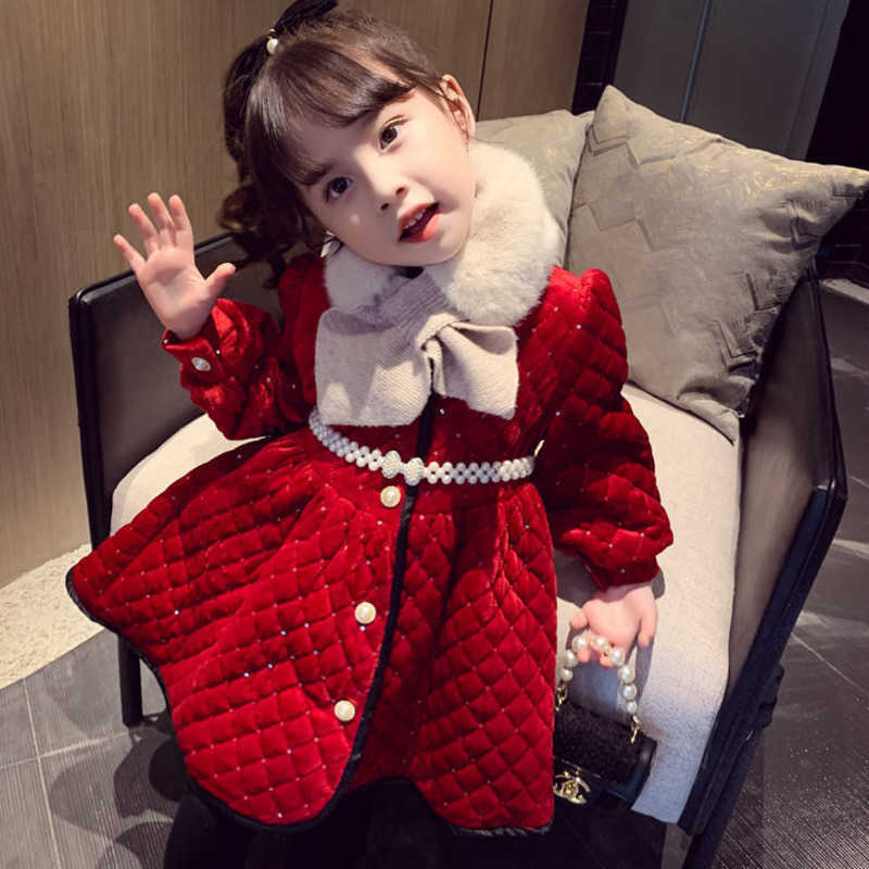 Girl's Dresses Korean Winter Wedding Princess Dress Diamond Lattice Dress Kids Dresses For Girls Autumn Parka Coat Jackets Party Dress Elegant L230227, Scarf
Girl's Dresses Korean Winter Wedding Princess Dress Diamond Lattice Dress Kids Dresses For Girls Autumn Parka Coat Jackets Party Dress Elegant L230227, Scarf