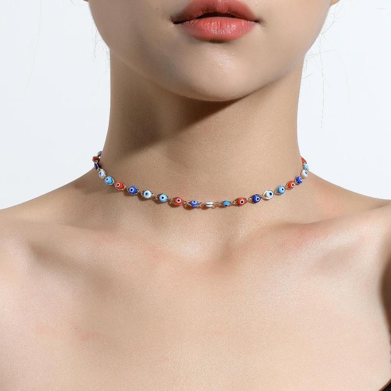 Choker Simple Temperament Devil's Eye Necklace Women Personality Colorful Clavicle Chain Fashion Accessories Jewelry
Choker Simple Temperament Devil's Eye Necklace Women Personality Colorful Clavicle Chain Fashion Accessories Jewelry